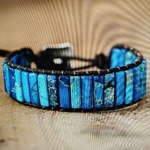 Boho Blue Stone Bracelet NWOT